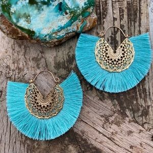 💜NWT💜 Anthropologie Amelia Mint Filigree Earrings